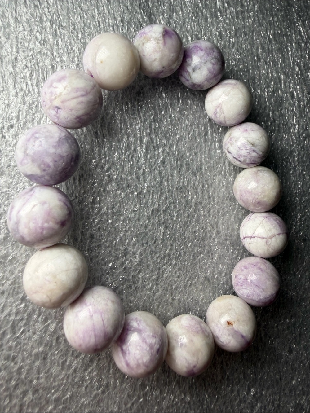 12MM Purple Turquoise Natural Crystal Bracelet
